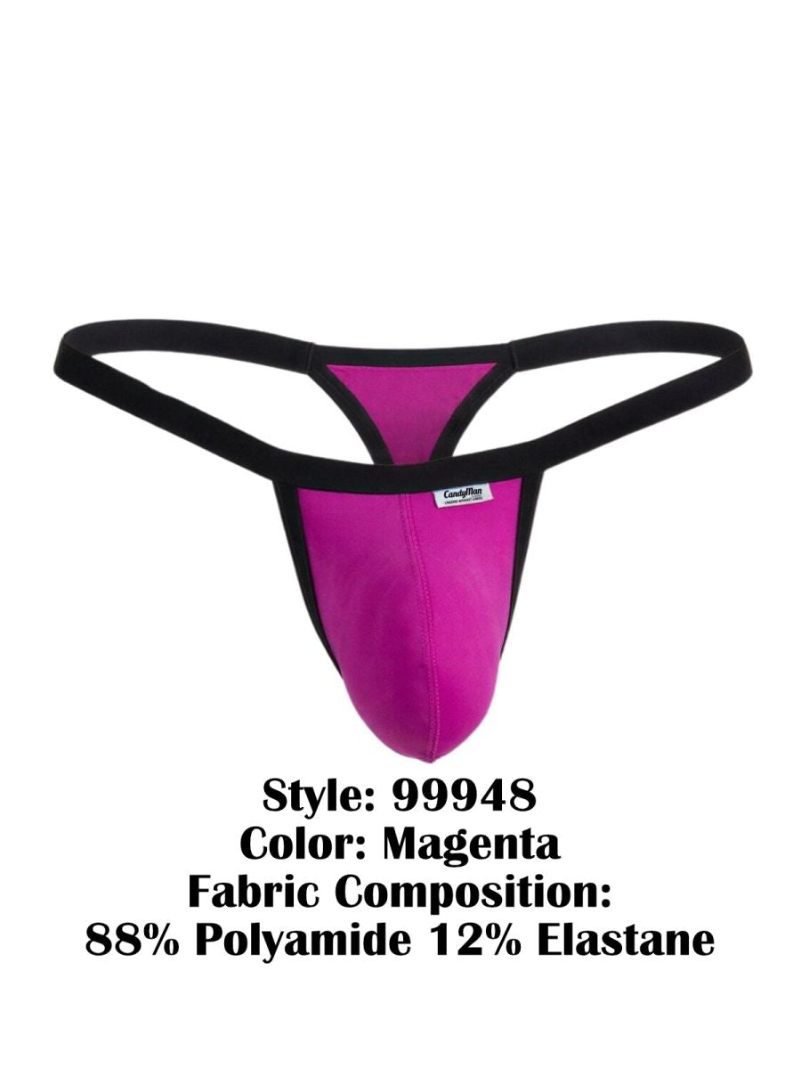 CandyMan Sleek Minimalist Thongs - Magenta