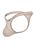 CandyMan Sheer Mesh Thongs - Beige Mesh
