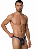 CandyMan Sheer Mesh Thongs - Navy Mesh