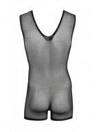 CandyMan Sheer Patterned Bodysuit - Black
