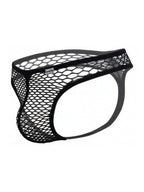 CandyMan Fishnet Breathable Thong - Black