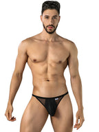 CandyMan 99969 Men's Underwear Mesh Lace Seductive Thongs Color Black