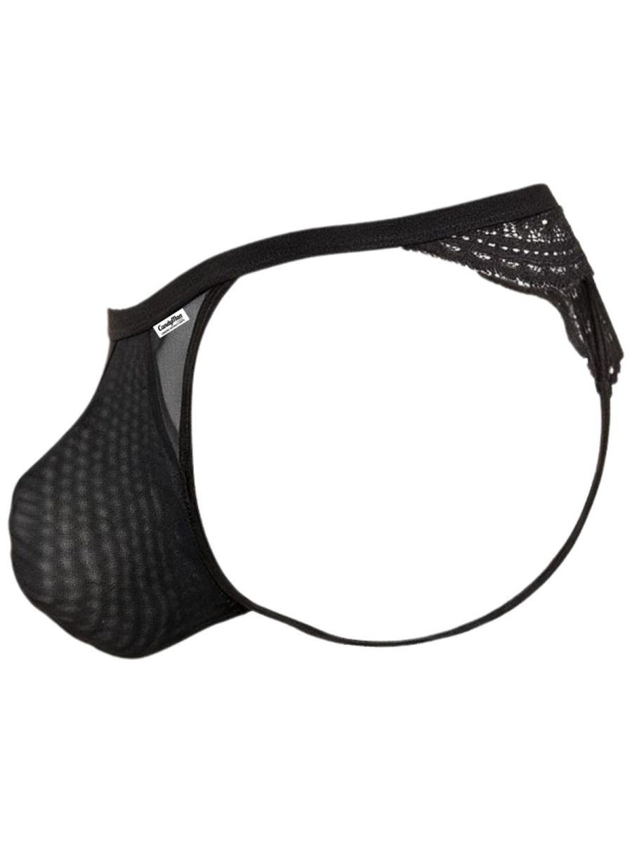CandyMan 99969 Men's Underwear Mesh Lace Seductive Thongs Color Black