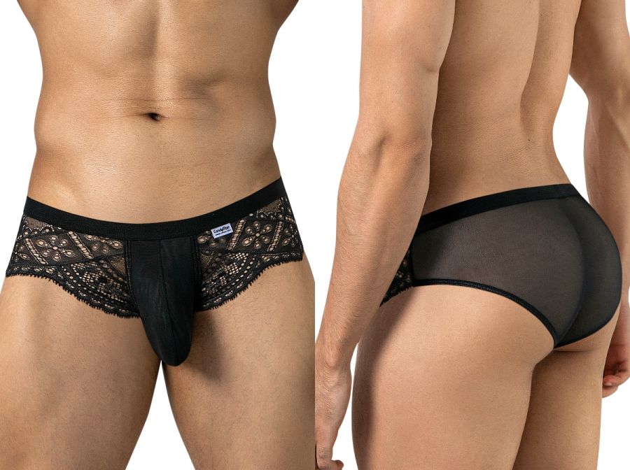 CandyMan 99970 Men's Underwear Seductive Mesh Lace Briefs Color Black