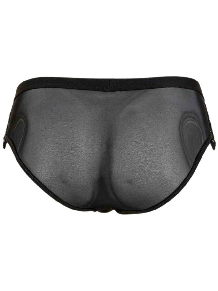 CandyMan 99970 Men's Underwear Seductive Mesh Lace Briefs Color Black