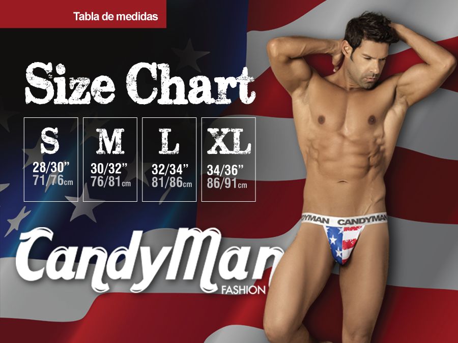 CandyMan Chaps Thongs - Black