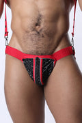 CELLBLOCK 13 Carbon Shadow Jock Pouch - Red