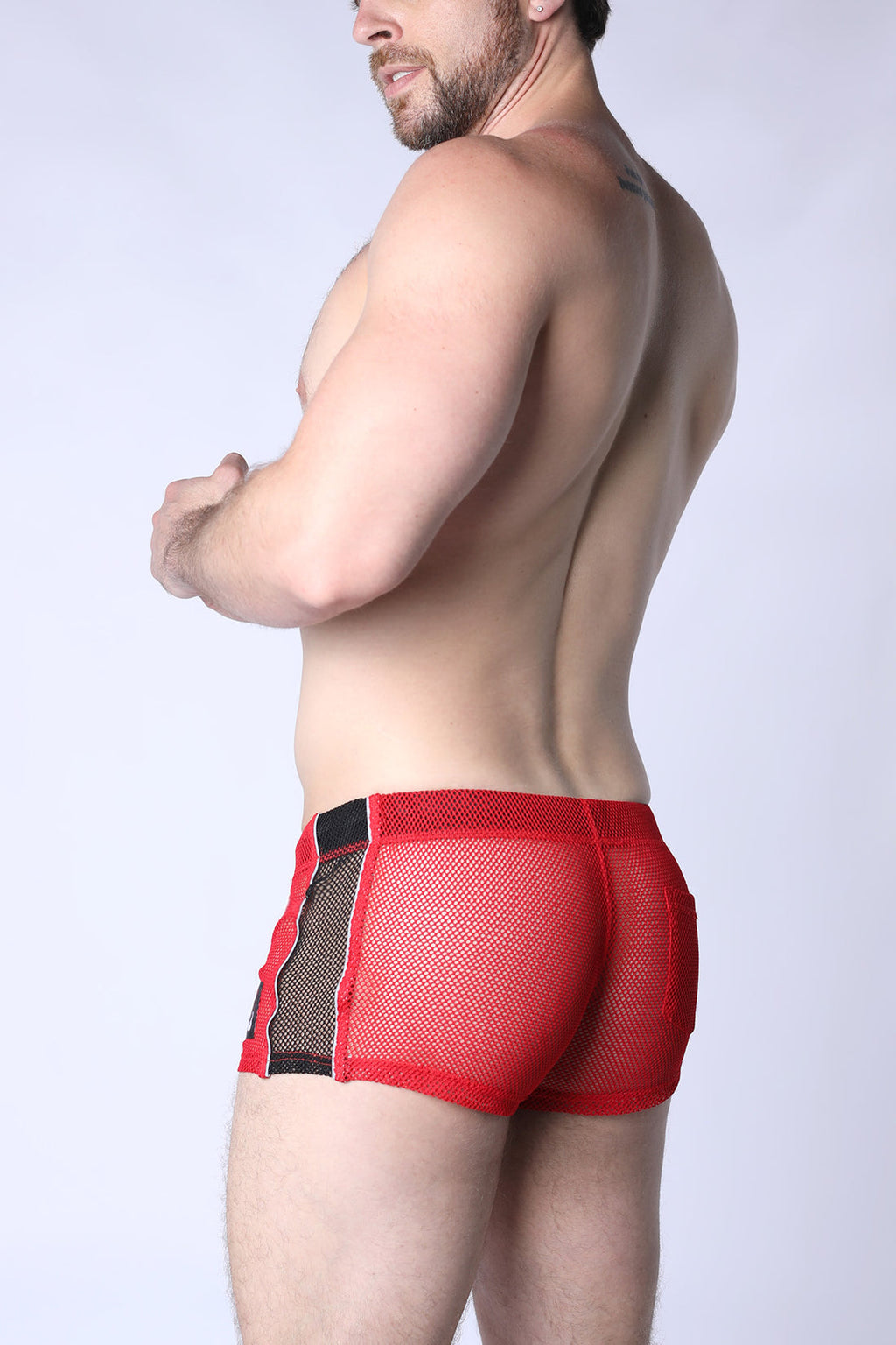 CELLBLOCK 13 Chain Reaction Mesh Jock Short - Red