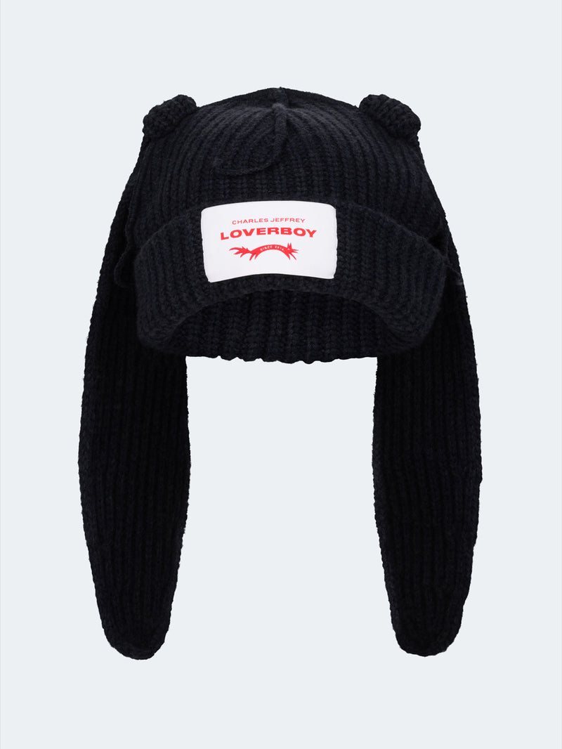 LOVERBOY BY CHARLES JEFFREY CHUNKY RABBIT BEANIE