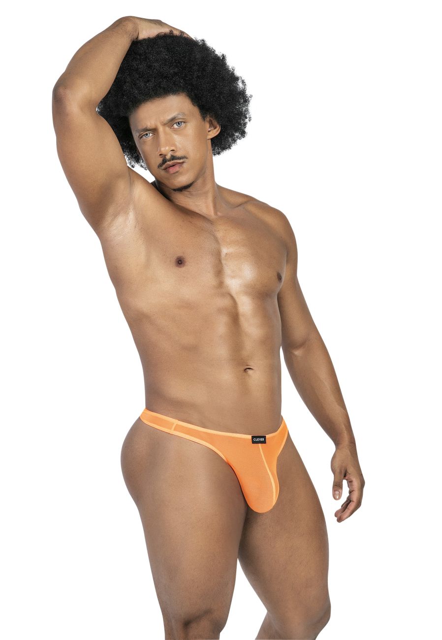 Clever Moda 3-Pack Australian Latin Thongs - Black-Orange-Black