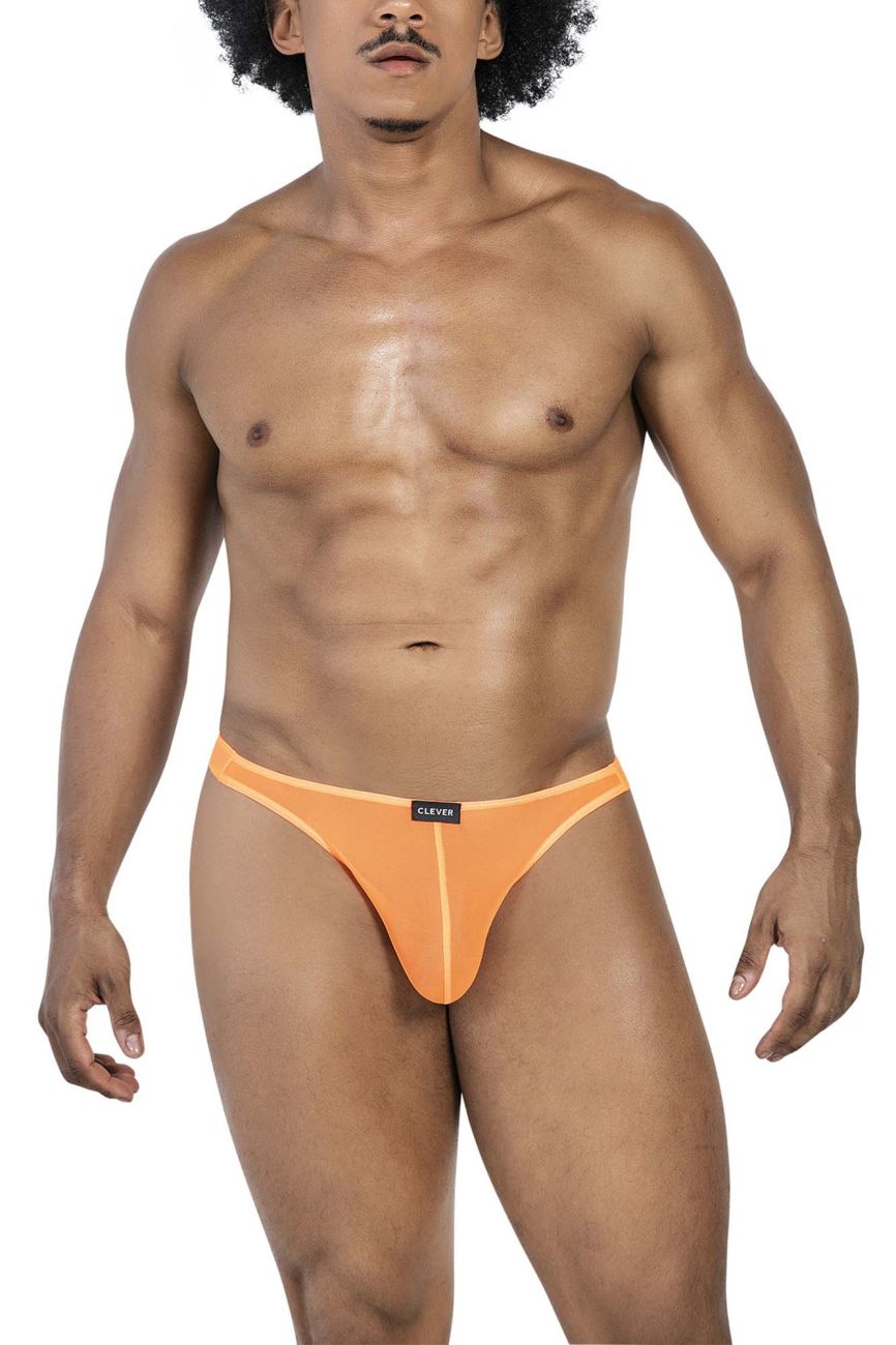Clever Moda 3-Pack Australian Latin Thongs - Black-Orange-Black
