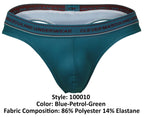 Clever Moda 3-Pack Australian Latin Thongs - Blue-Petrol-Green