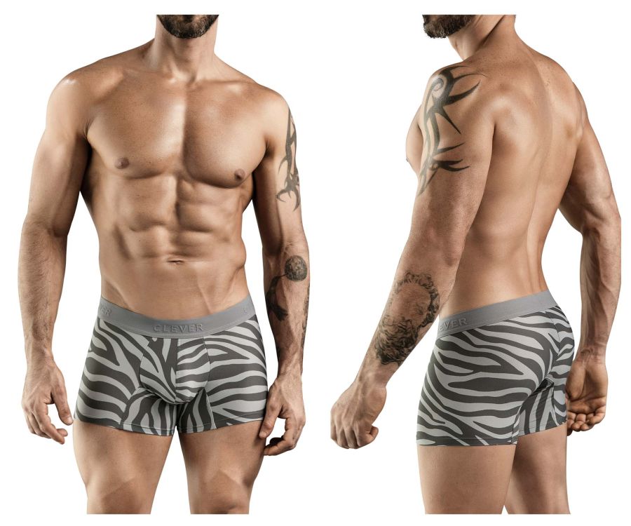 Clever Moda Cebra Trunks - Gray