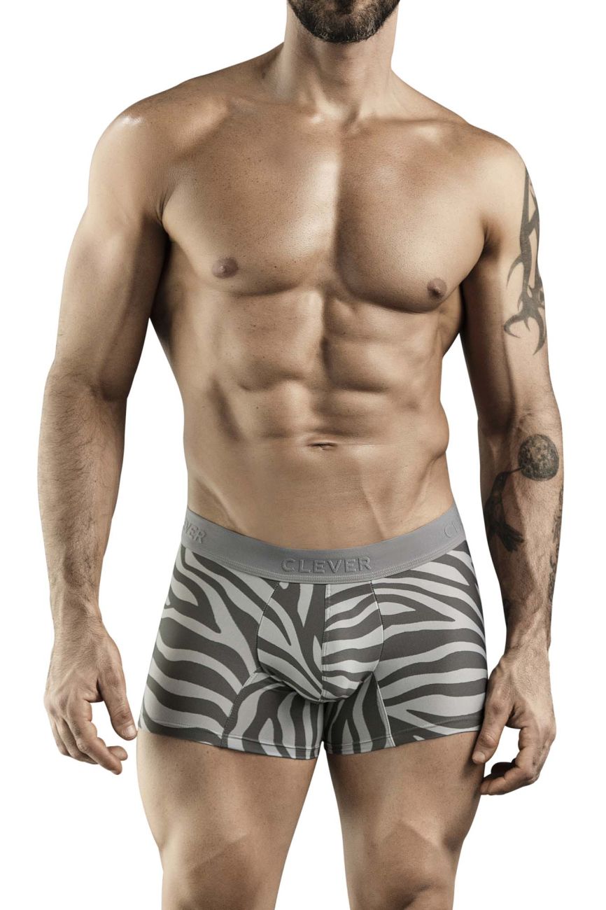 Clever Moda Cebra Trunks - Gray