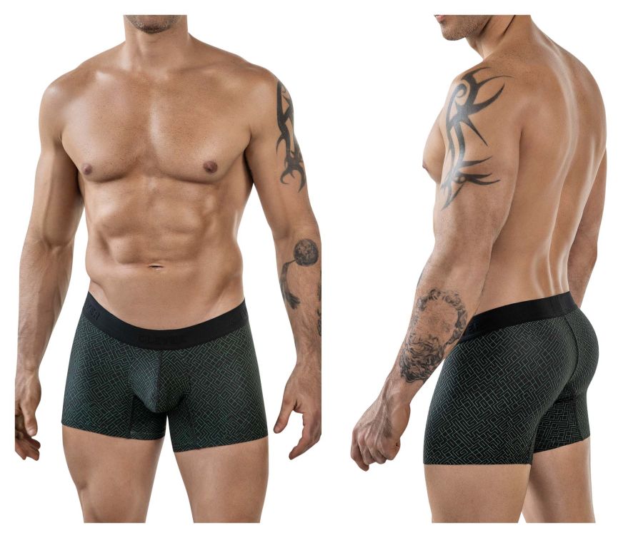 Clever Moda Laberin Mid Length Trunks - Black