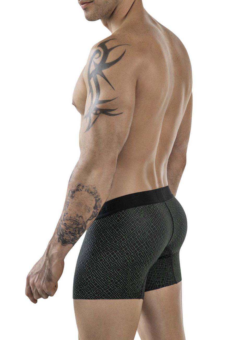 Clever Moda Laberin Mid Length Trunks - Black