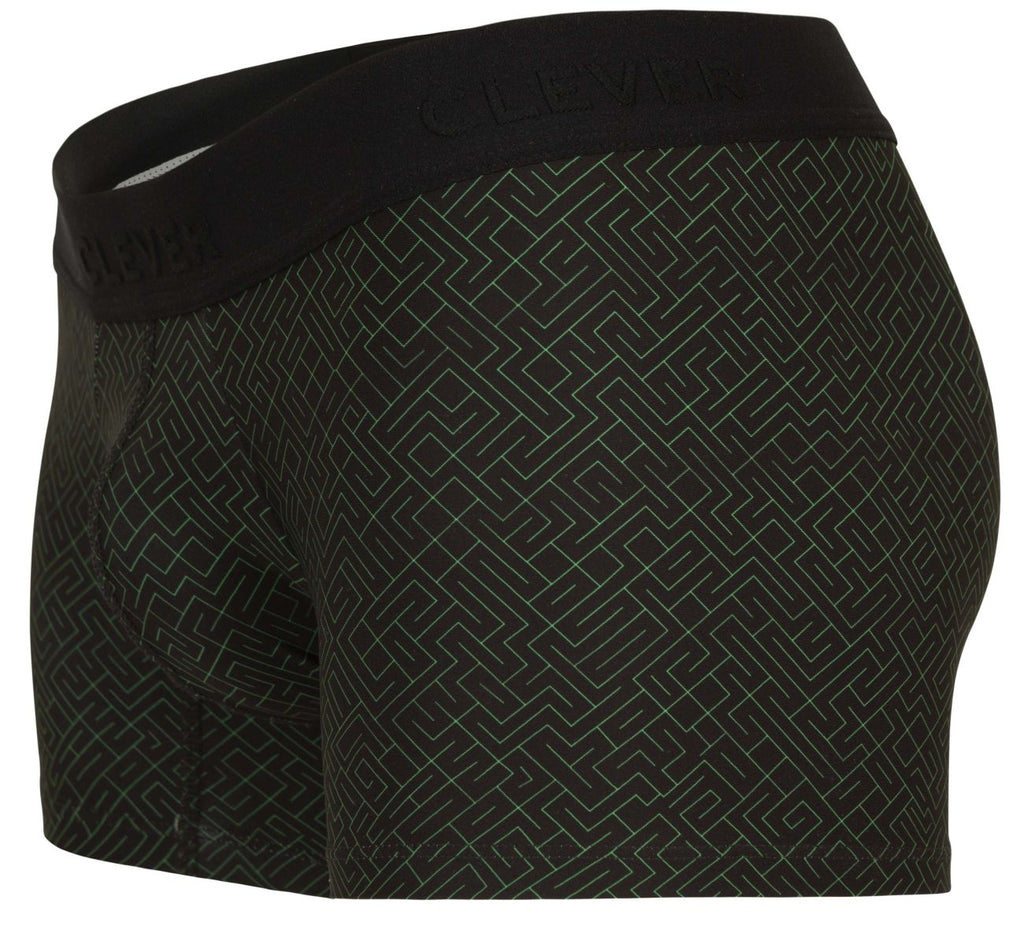 Clever Moda Laberin Mid Length Trunks - Black