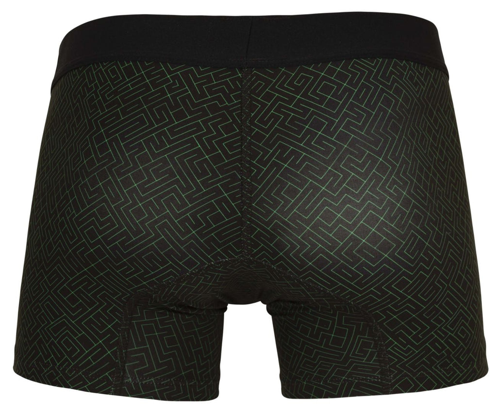 Clever Moda Laberin Mid Length Trunks - Black