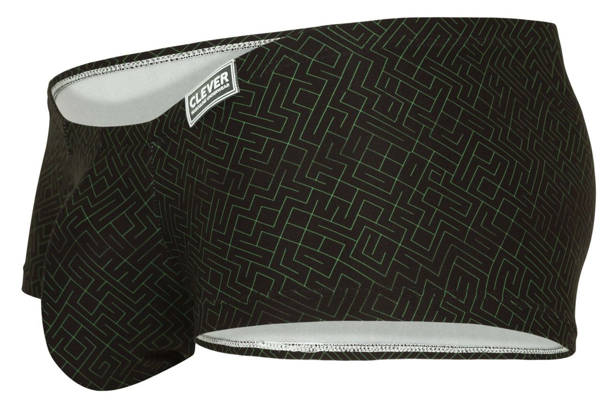 Clever Moda Laberin Low Rise Trunks - Black