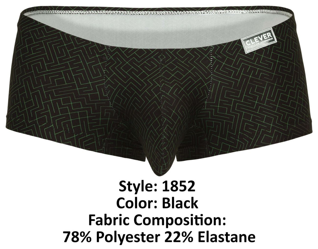 Clever Moda Laberin Low Rise Trunks - Black