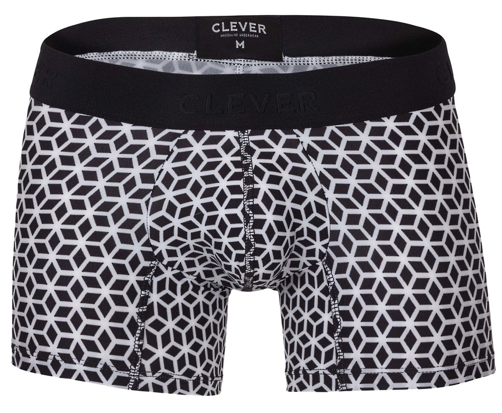 Clever Moda Cuadricula Trunks - White