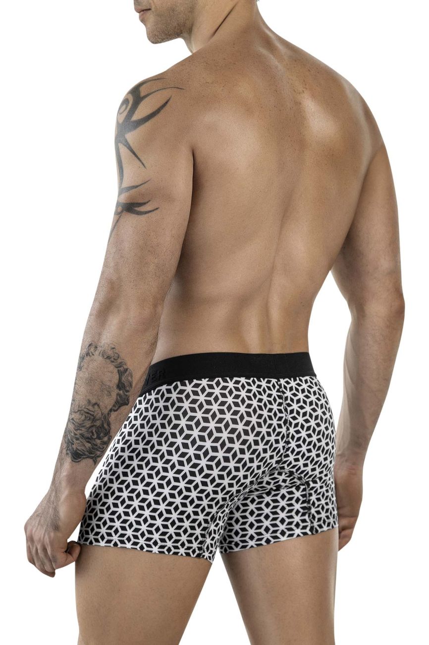 Clever Moda Cuadricula Trunks - White