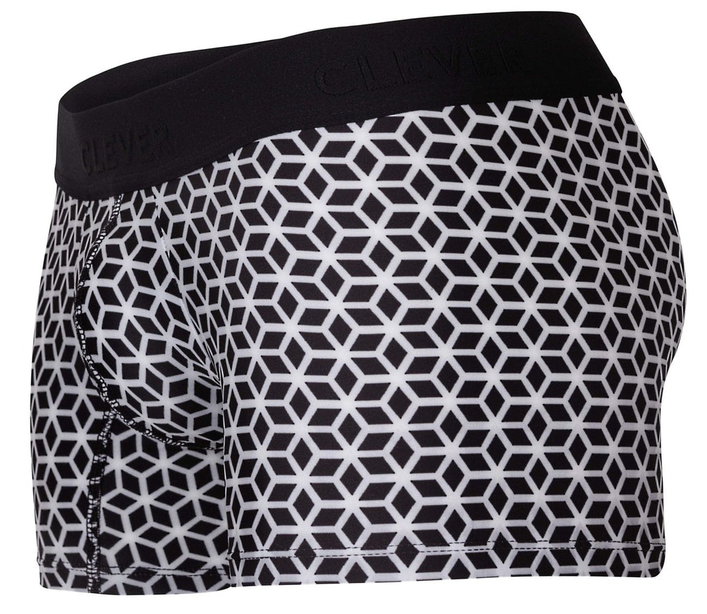 Clever Moda Cuadricula Trunks - White
