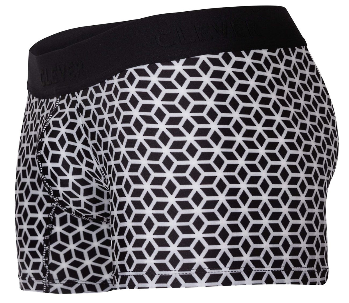 Clever Moda Cuadricula Trunks - White