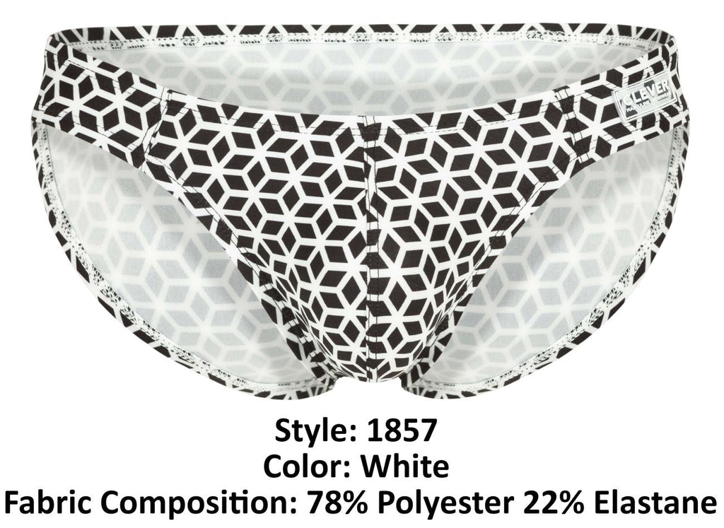 Clever Moda Cuadricula Bikini - White