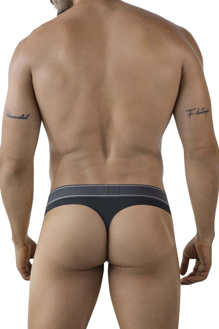 Clever Moda Raw Thongs - Dark Gray