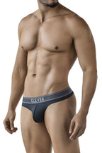 Clever Moda Raw Thongs - Dark Gray