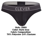 Clever Moda Raw Thongs - Dark Gray