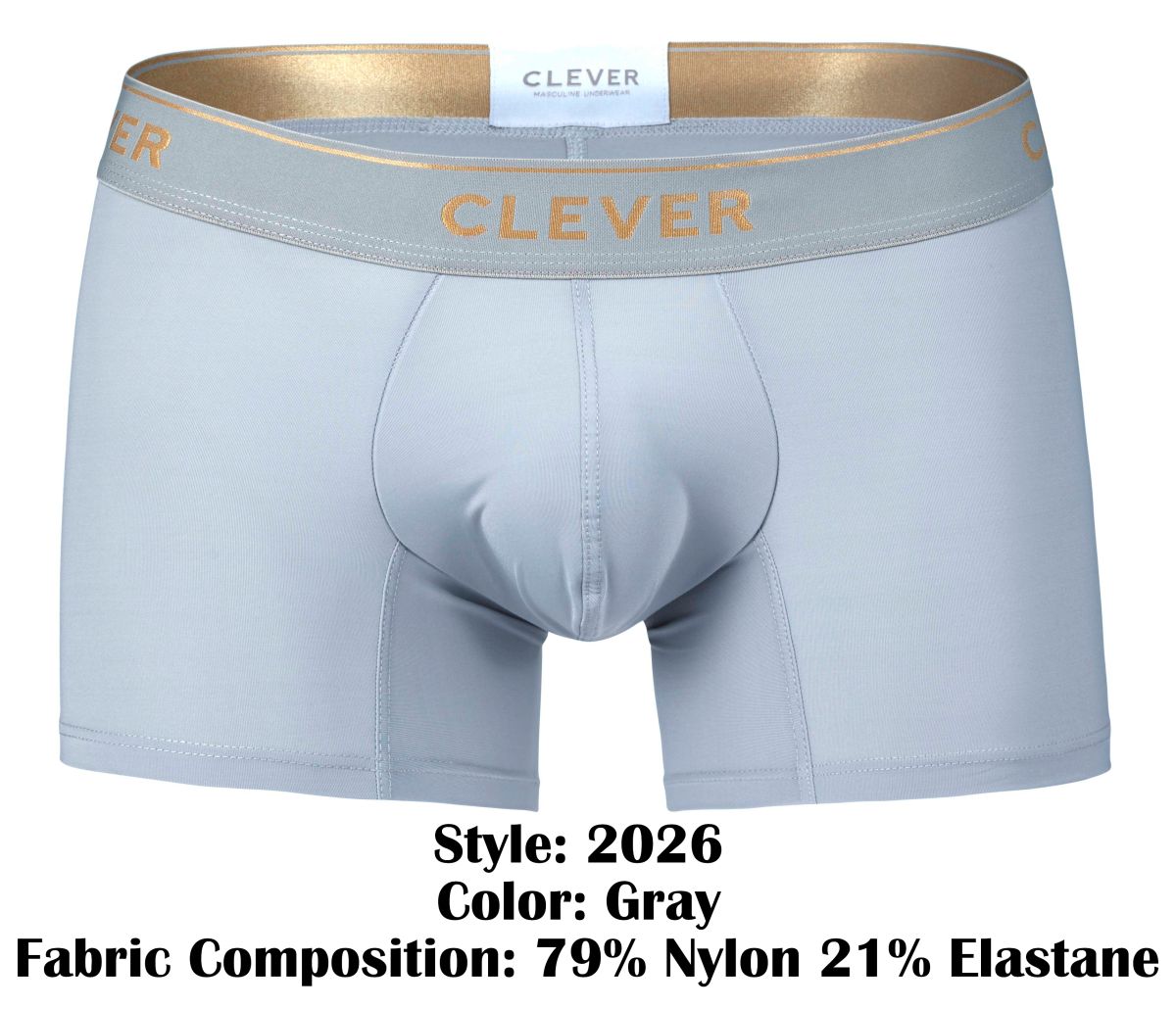 Clever Moda Valladolid Trunks - Gray