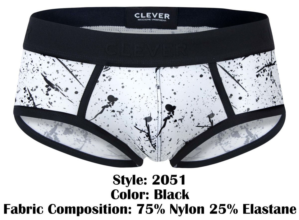 Clever Moda Brochazos Briefs - Black