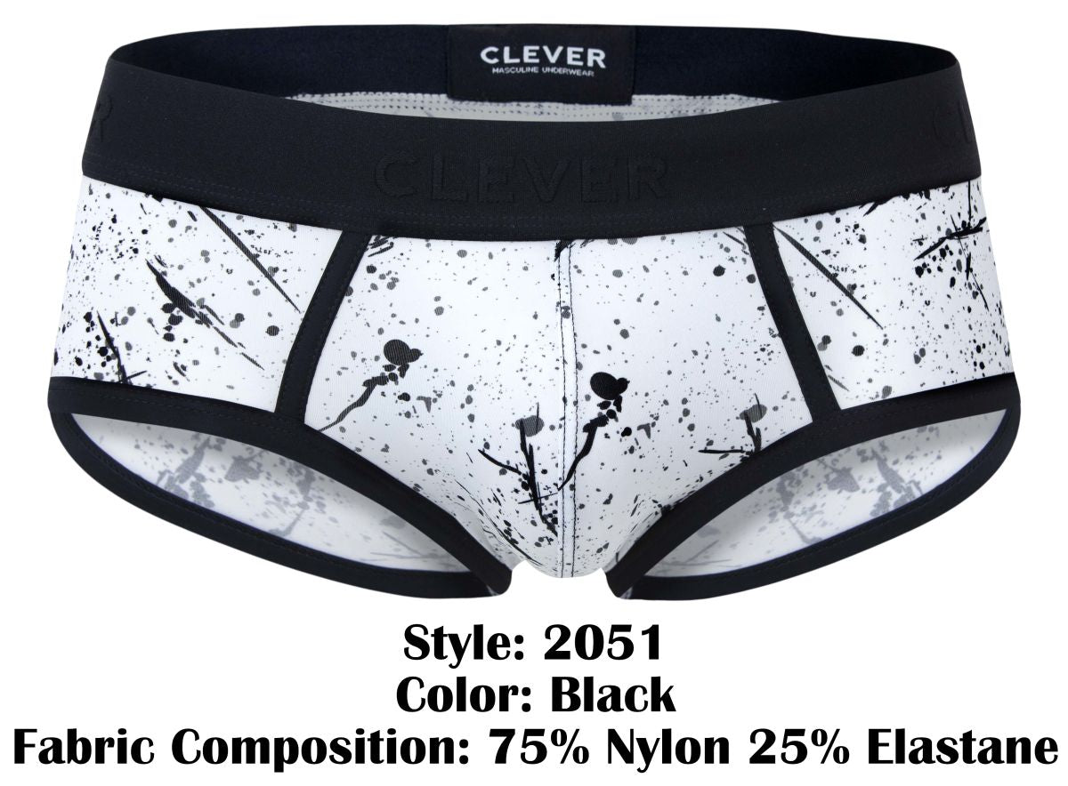 Clever Moda Brochazos Briefs - Black