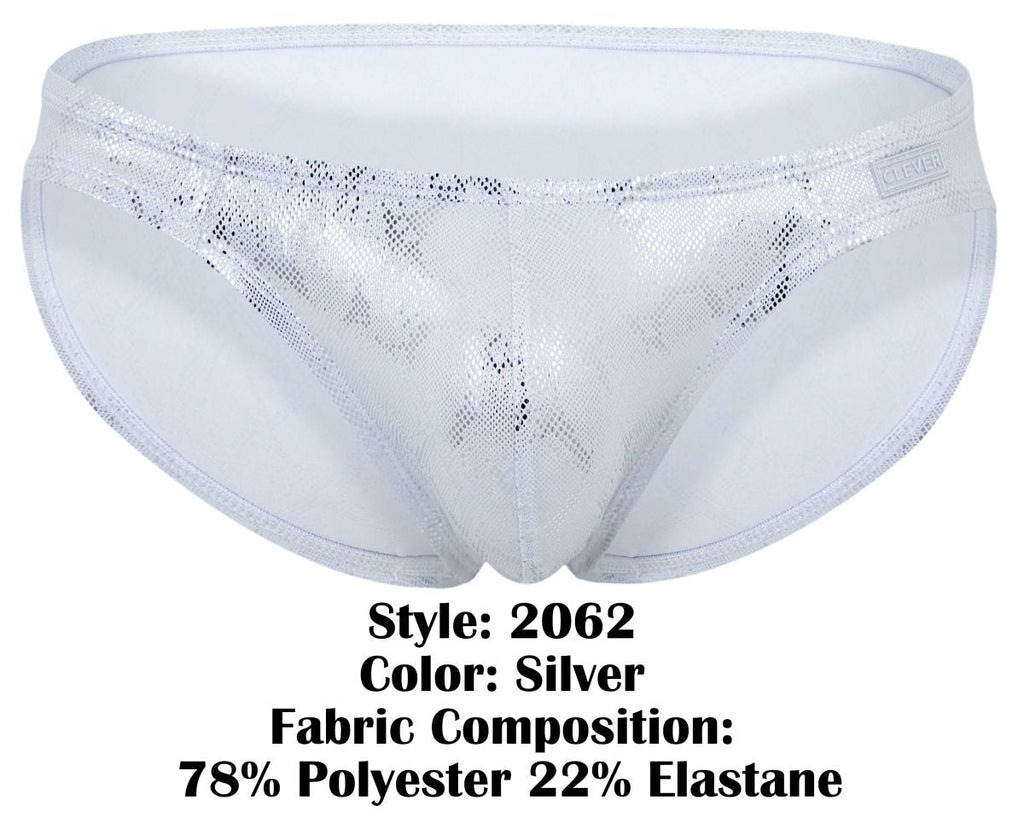 Clever Moda Diamond Briefs - Silver