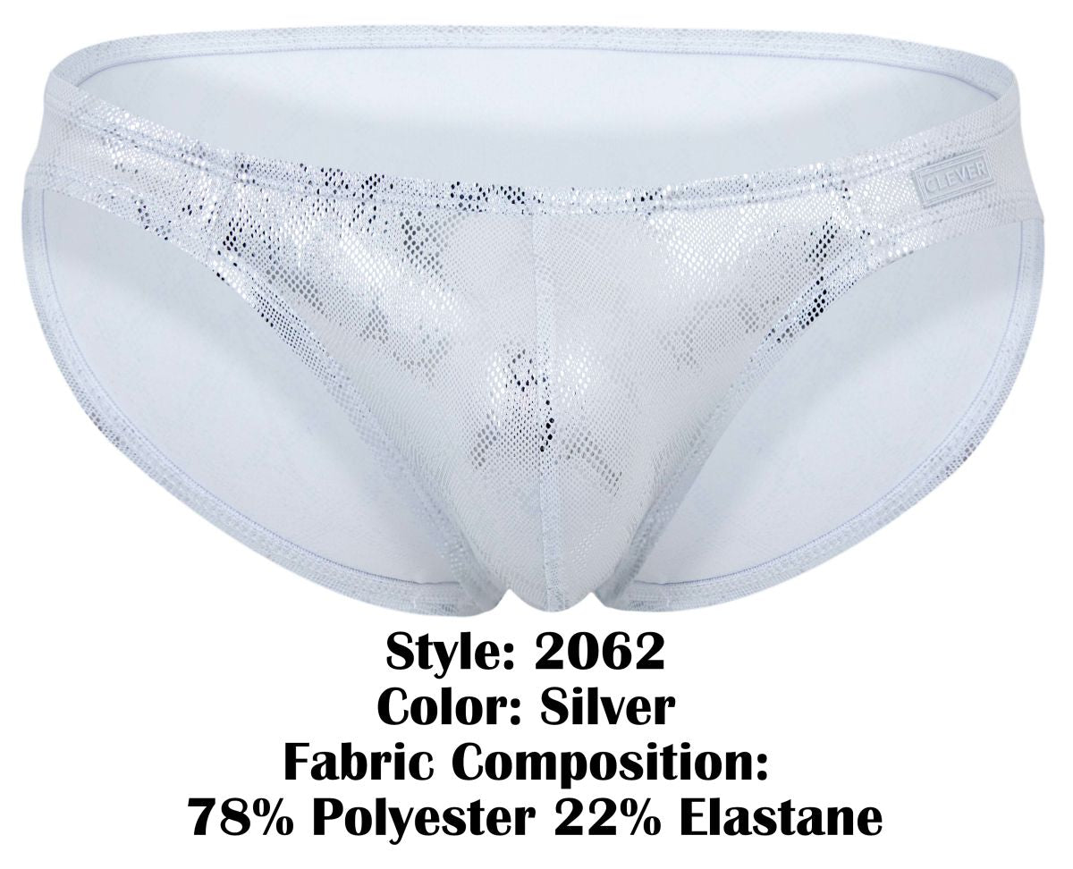 Clever Moda Diamond Briefs - Silver