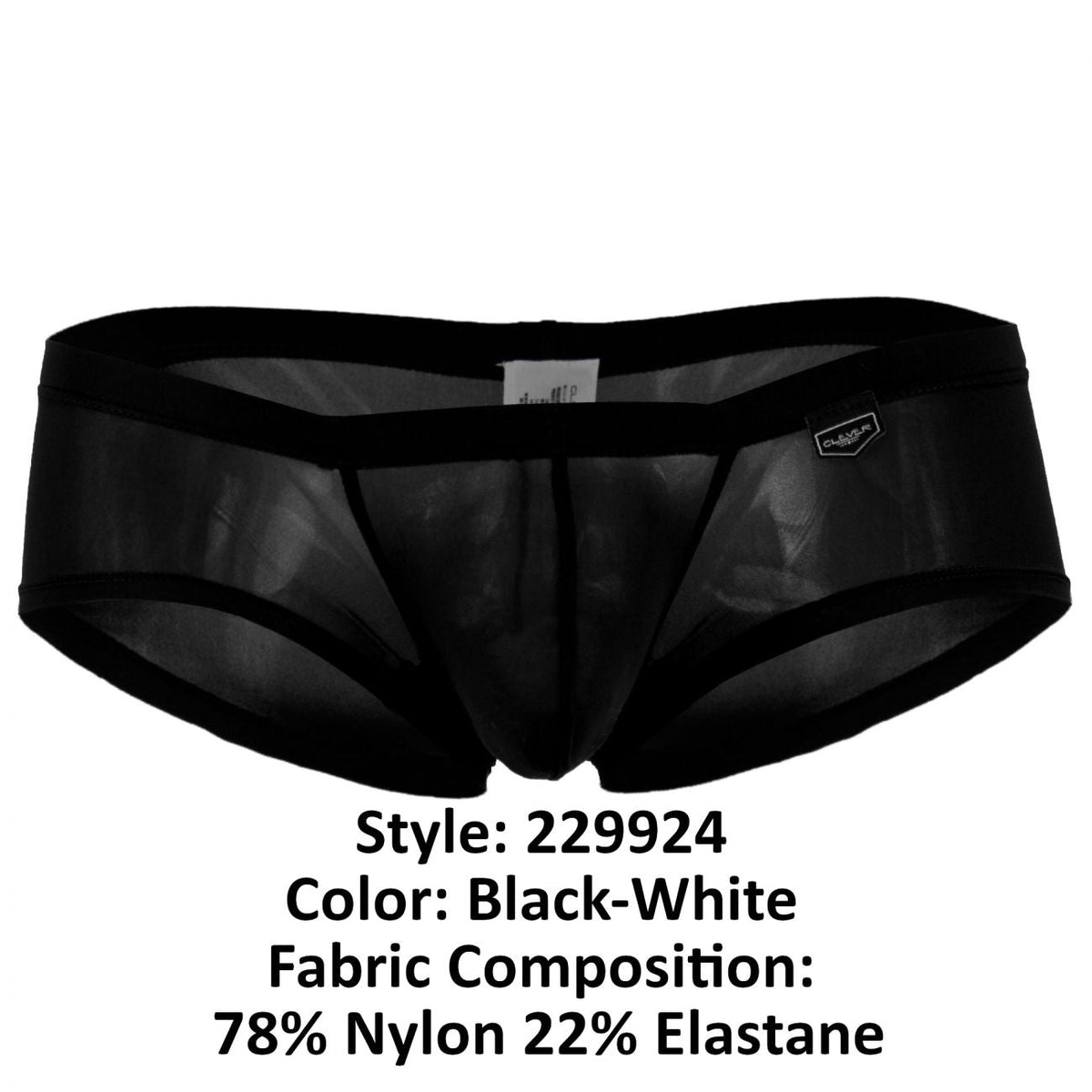 Clever Moda Australian Trunks - Black-White