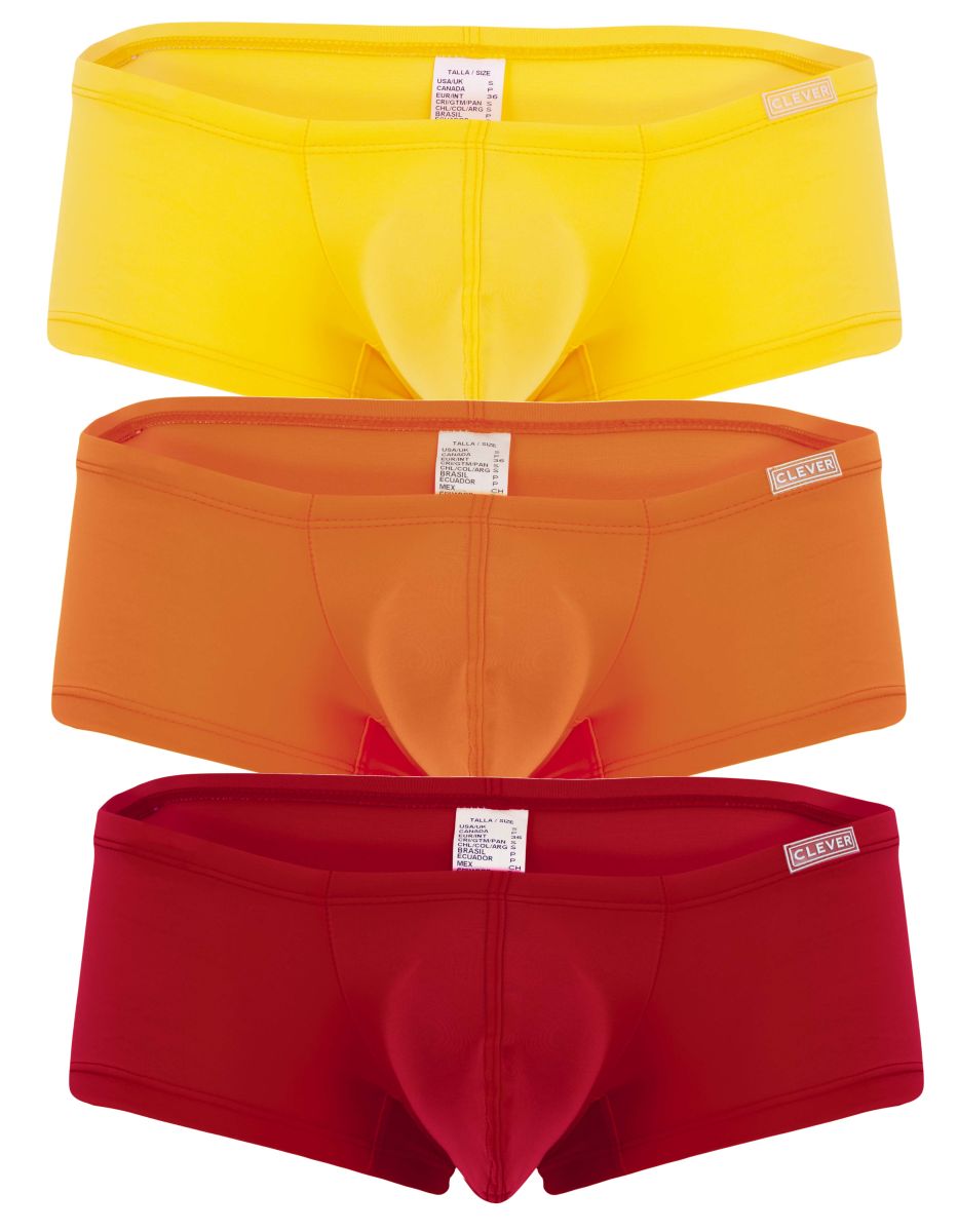 Clever Moda 3-Pack Australian Latin High-Impact Trunks - Multi-colored