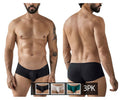 Clever Moda 3-Pack Australian Latin Trunks - Black-White-Green