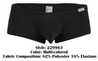 Clever Moda 3-Pack Australian Latin Trunks - Black-White-Green