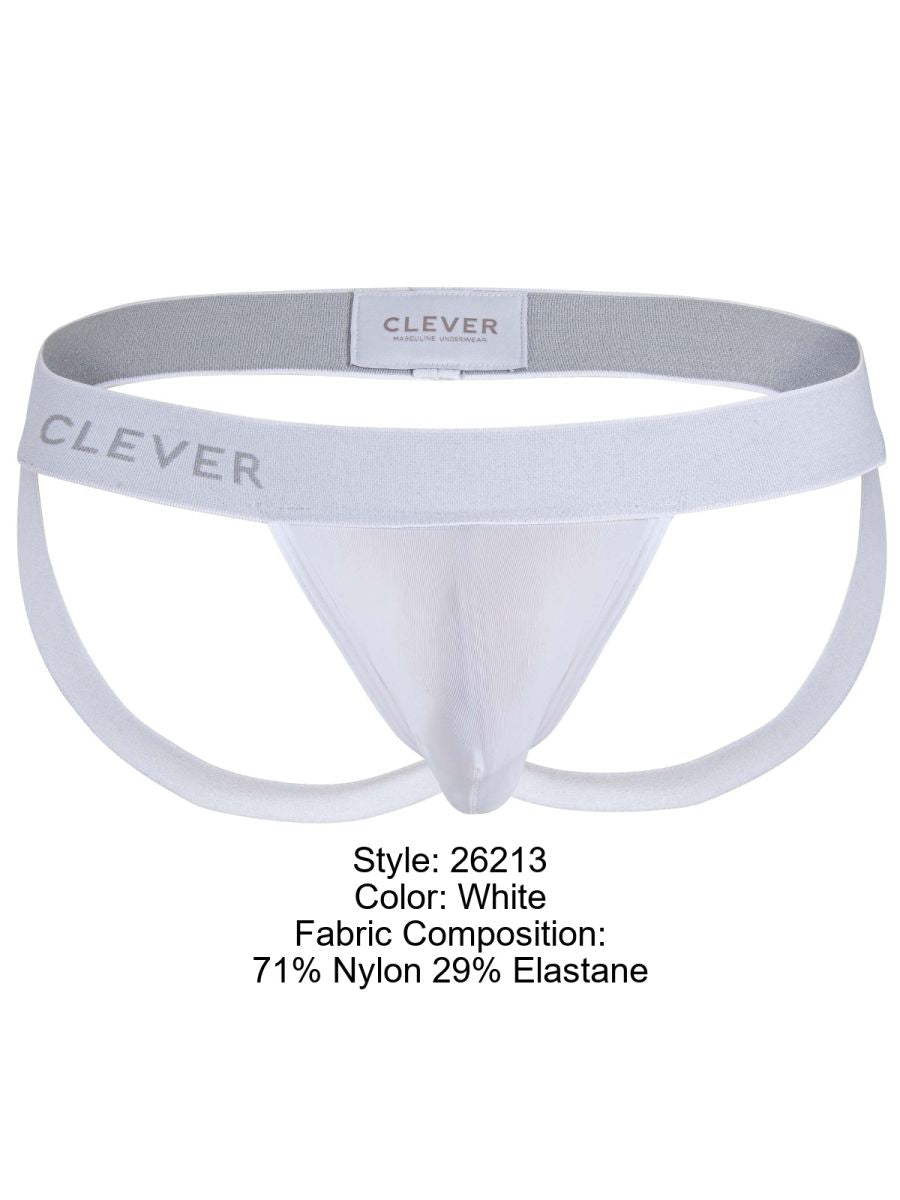 Clever Moda Giron Athletic Support Jockstrap - White