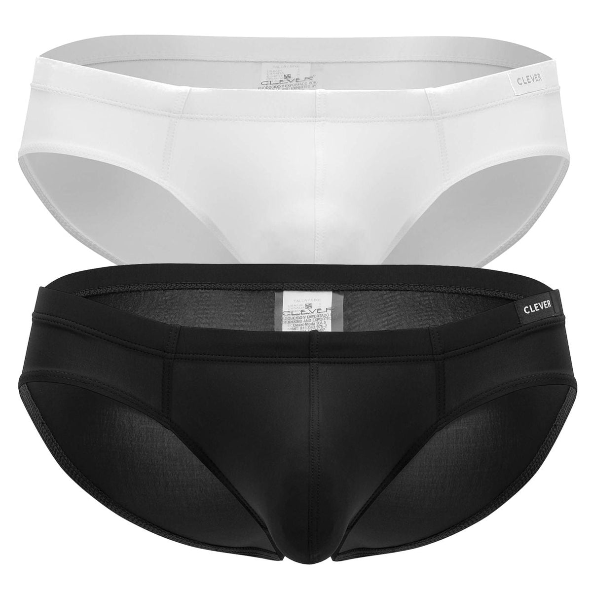 Clever Moda Australian Briefs - Black-White