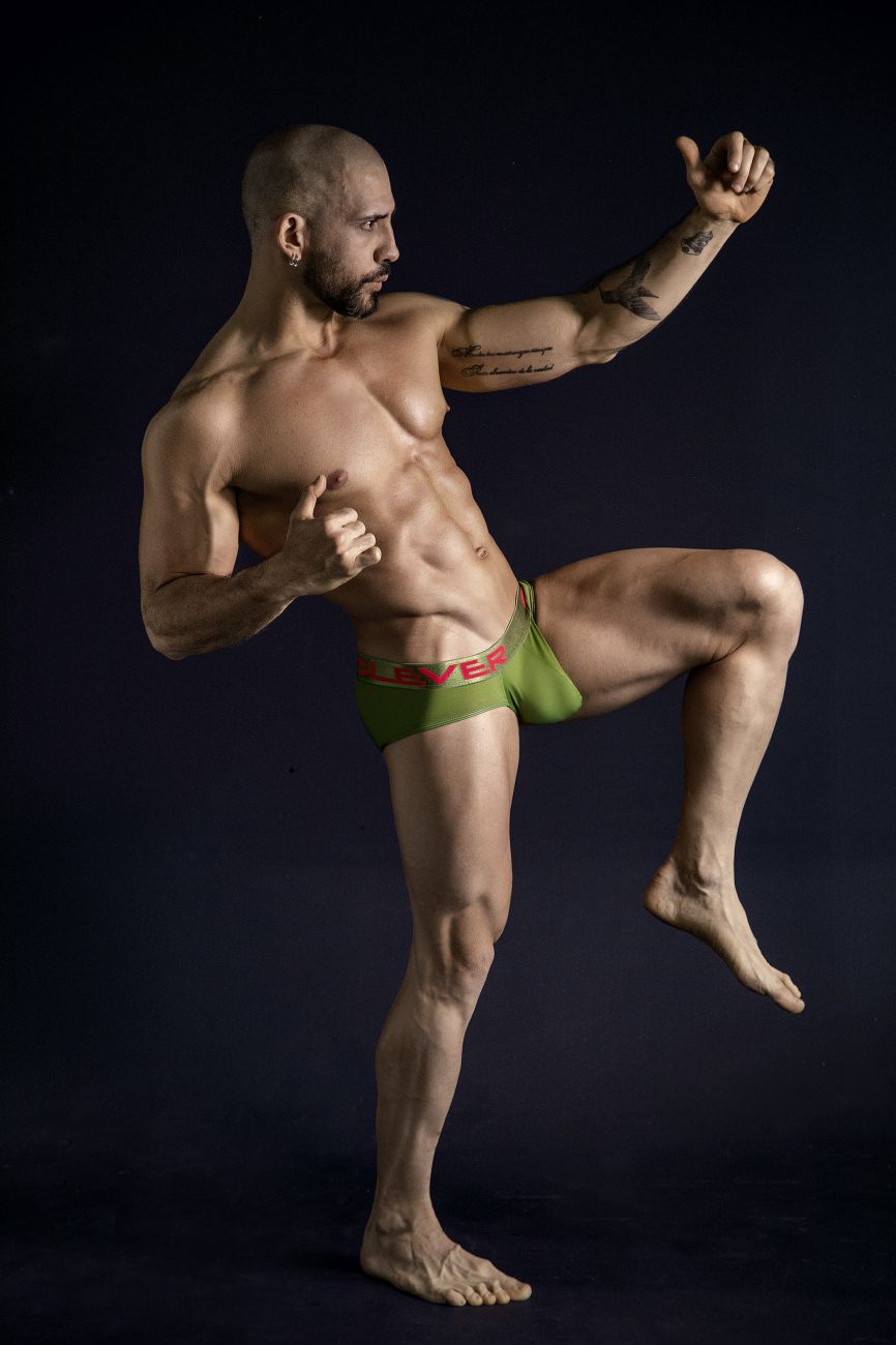 Clever Moda 3-Pack Australian Latin Briefs - Beige-Blue-Green