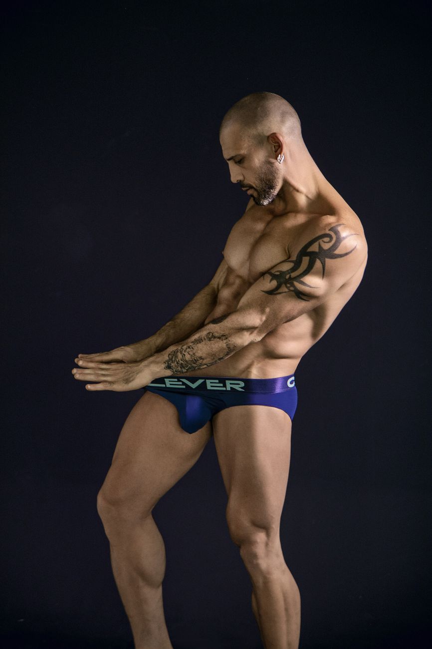 Clever Moda 3-Pack Australian Latin Briefs - Beige-Blue-Green