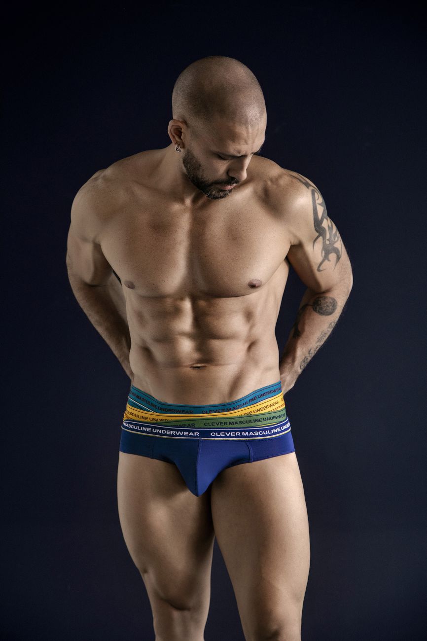 Clever Moda 3-Pack Australian Latin Briefs - Blue-Petrol-Green