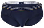 Clever Moda 3-Pack Australian Latin Briefs - Blue-Petrol-Green