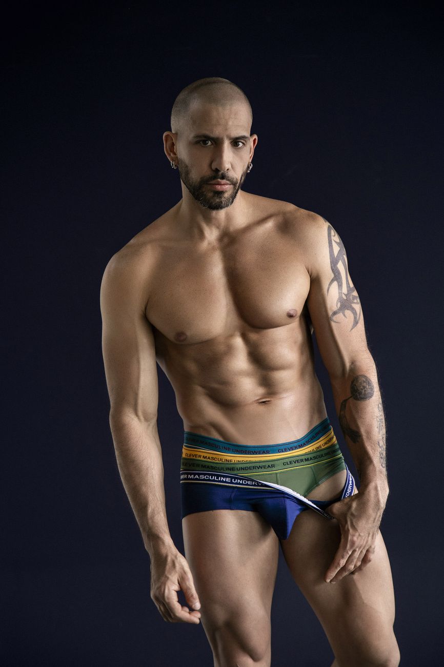 Clever Moda 3-Pack Australian Latin Briefs - Blue-Petrol-Green