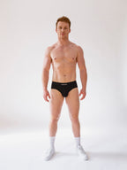 RED Hot Hip Brief Mono-Tone in Black