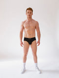 RED Hot Hip Brief Mono-Tone in Black
